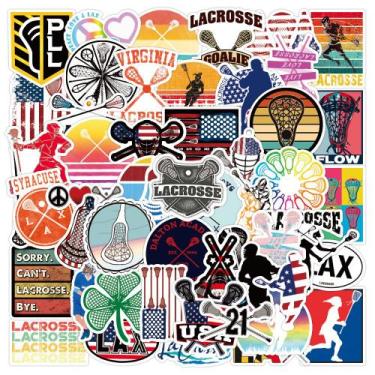 Imagem de Pacote de adesivos Lacrosse, 50 unidades à prova d'água para adolescen