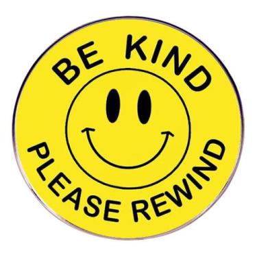 Imagem de Broche redondo amarelo Smiley Face Be Kind Alloy 7,8 g - yiweisai