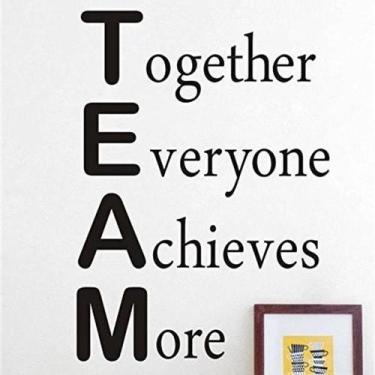 Imagem de Adesivo de parede TEAM Motivational Quote Vinyl 40x60cm PVC - yiweisai