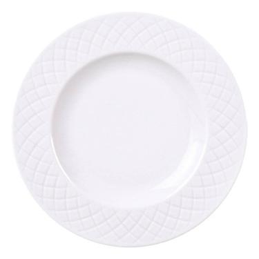 Imagem de Prato Branco de Sobremesa em Porcelana 21cm Tramontina Ingrid Avulso Mesa Posta