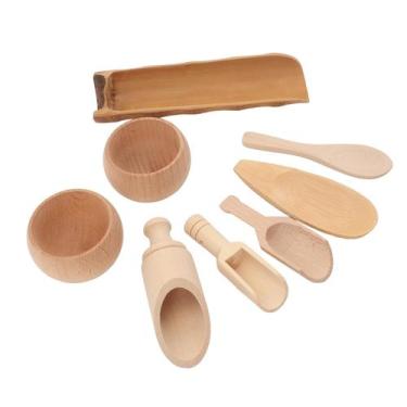 Imagem de Sensory Bin Tools Toy Atyhao Wooden para crianças pequenas Nanmu Wood
