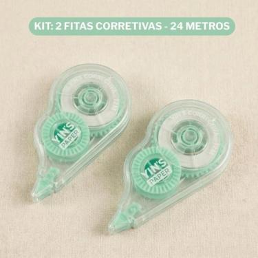 Imagem de Conjunto 2 Corretivos Fita Yins Paper Colorido Uso Diario Listas De Co
