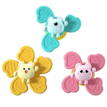 Imagem de Brinquedo Bebê Gira Gira  Estimulo Sensorial Spinner com ventosa Gruda