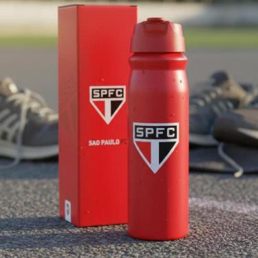 Imagem de Garrafa De Alumínio Com Canudo 650ml São Paulo FC REF. QH0762B - Milen