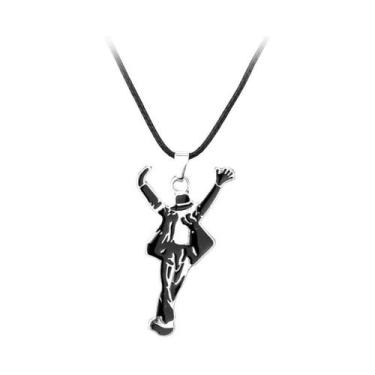 Imagem de Colar Pingente Michael Jackson BAD Punk Rock Roll Joia Clássica MJ Cha