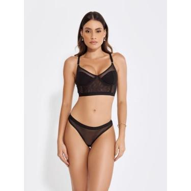 Imagem de Conjuto Lingerie Sexy Tule Transparente Sem Bojo Sensual - ALTIÊ INTIM