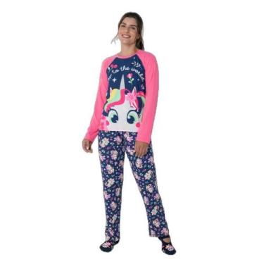 Imagem de Pijama Manga Longa Feminino Unicórnio Encantado - Puket, G