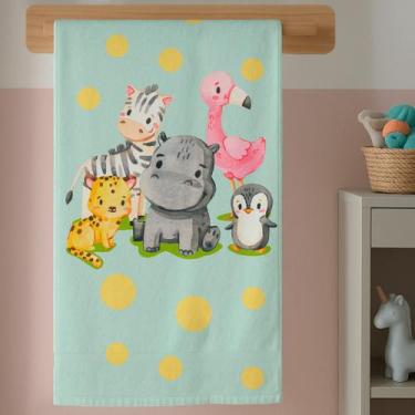 Imagem de Toalha Infantil Estampa Baby Animais Cute Para Praia Banho Piscina e N