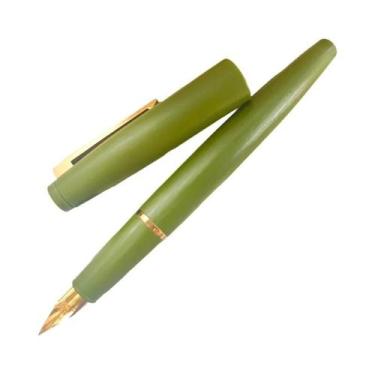 Imagem de Caneta-tinteiro Jinhao Série 80 De Fibra De Carbono Com Clipe Dourado,