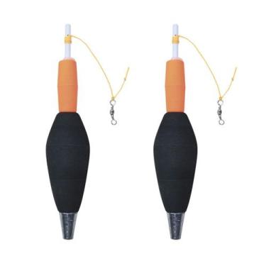 Imagem de Kit 2 Boias Torpedo Explosiva CL Pesca 40g 90% EVA Alta Sensibilidade 