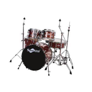 Imagem de Bateria Acústica Profissional Spanking 20" Com banco Cor:Orange Sparkl
