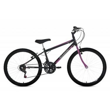 Imagem de Bicicleta Stone Aro 24 Infantil Com marchas Feminina, Preto