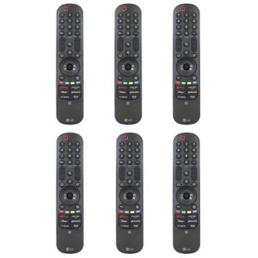 Imagem de Kit 6 Controles Smart Magic MR23GN (NFC) TV LG 43UR7800PSA, 65UR9050PS