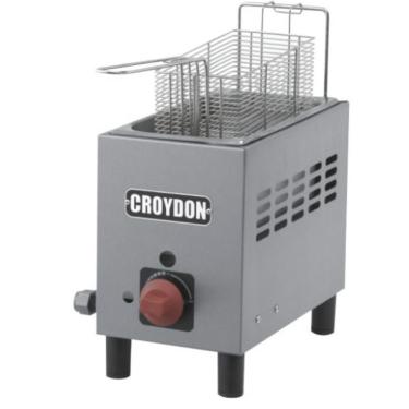 Imagem de Fritadeira a Gás F1AG 3L 1 Cesta Aço Inox para Lanchonetes Bares Restaurantes Inox Croydon