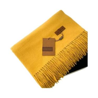 Imagem de Cachecol Feminino Grosso E Quente De Caxemira 2024, Xale Pashmina De C