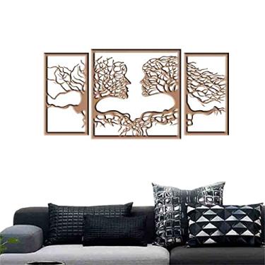 Imagem de Quadro Decorativo Casal Árvore Vazado - Mdf 3mm Cor:MDF