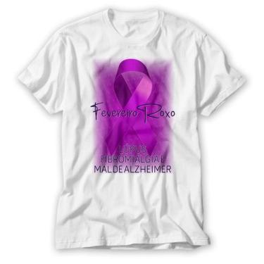 Imagem de Camiseta Fevereiro Roxo Lúpus Fibromialgia  Malde Alzheimer - Vidape