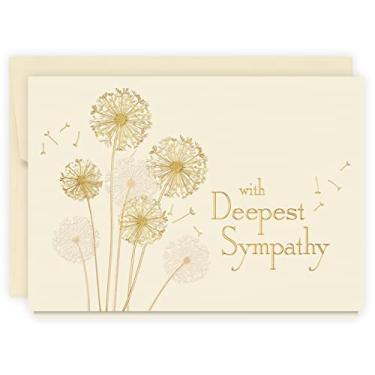 Imagem de The Gallery Collection - Cartão de simpatia de dente-de-leão com envelope forrado com pérola