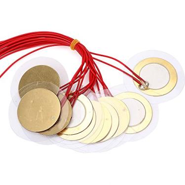 Imagem de szzijia 20 pçs 35 mm elementos piezo pré-conectados Buzzer Sounder Sensor Disparador Tambor Disco