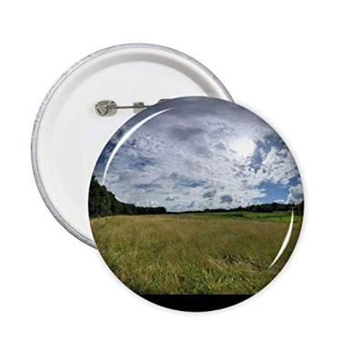 Imagem de Céu Nuvens Florestal Ciência Natureza Cenário Pinos Emblema Botão Decoração Acessório 5 peças