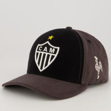 Imagem de Boné Atlético Mineiro Logo Aba Curva Cinza E Preto - Dwj