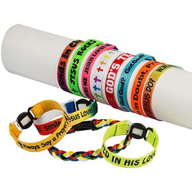 Imagem de Fun Express Mega Pulseiras de Amizade Religiosa (150 volumes) Pulseiras de Amizade VBS, 8 inches, Nylon