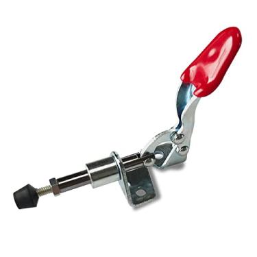Imagem de Grampos de botão para marcenaria, ferramenta de mão vermelha, capacidade de segurar, braçadeira horizontal antiderrapante, ferramenta de liberação rápida