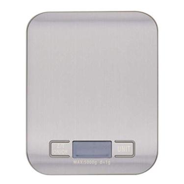 Imagem de balança de cozinha digital balança de cozinha para cozimento, mini balança anti-impressão digital em aço inoxidável design fino display lcd de fácil leitura
