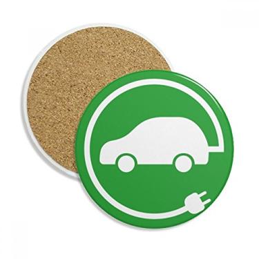 Imagem de Plugue circular veículos energéticos protege o meio ambiente copo copo caneca de mesa pedra absorvente de proteção