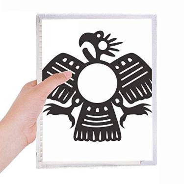 Imagem de Caderno com estampa de águia abstrata do Egito Antigo Diário de folhas soltas recarregável