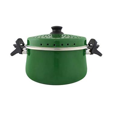 Imagem de Espagueteira Bojuda 24 Esmaltada Verde - 4600 ml - Ewel, Linha Mãe Ágata