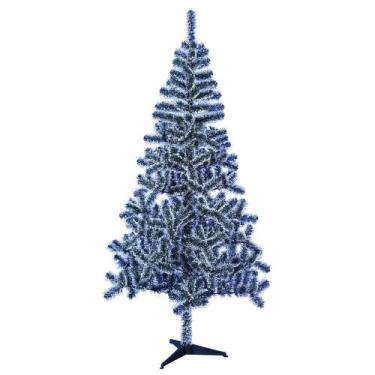 Imagem de Árvore De Natal Nevada Pinheiro 2,10cm 450 Galhos Decoração Natalina -