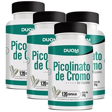 Imagem de Kit 4 Und Picolinato de Cromo 120cps 450mg Duom