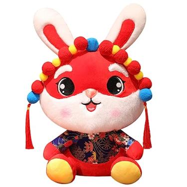 Imagem de Toyvian Boneca de pelúcia do ano do coelho ano da boneca mascote do coelho decorações chinesas brinquedos decoração linda boneca coelhinha coelho mascote boneca delicado bebê Presente pp