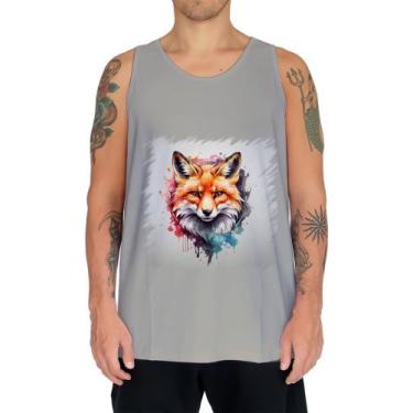 Imagem de Camiseta Regata Raposa Fox Ilustrada Abstrata Cromática 2 - Kasubeck S