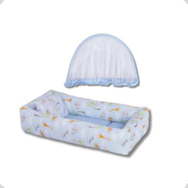 Imagem de Ninho Redutor De Berço Light Com Mosquiteiro (Azul)