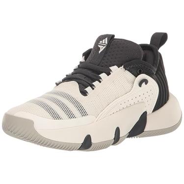 Imagem de adidas Tênis unissex Trae Unlimited, Core Black/White/Linen Green, 13 Women/12 Men