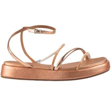 Imagem de Sandália Feminina Papete Casual Dia a Dia Conforto Flatform com Strass Vizzano 6506.207