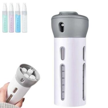 Imagem de Kit Frasco Portátil Viagem 4 em 1 Porta Shampoo Condicionar Sabote Dis