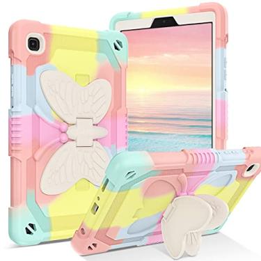 Imagem de GUAGUA Compatível com Samsung Galaxy Tab A7 Lite 22.1 cm 2021 SM-T225 T220 capa com suporte 2 em 1 resistente à prova de choque para tablet Galaxy Tab A7 Lite, colorida