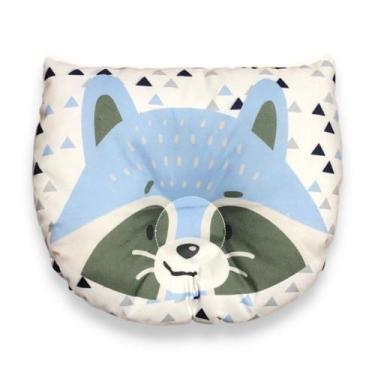 Imagem de Travesseiro de Bebê Anatômico Guaxinim Azul - Miguel Baby