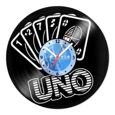 Imagem de Relógio De Parede Disco Vinil Jogos e Games - Cartas Uno - VJG-007 - M