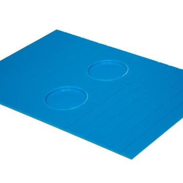 Imagem de Esteirinha Bandeja Porta Copos Braço Sofá Azul - L C MARQUES & CIA