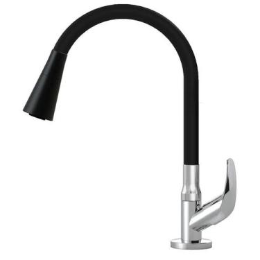 Imagem de 1168 color duo crome black Torneira cozinha pia gourmet preta bancada 
