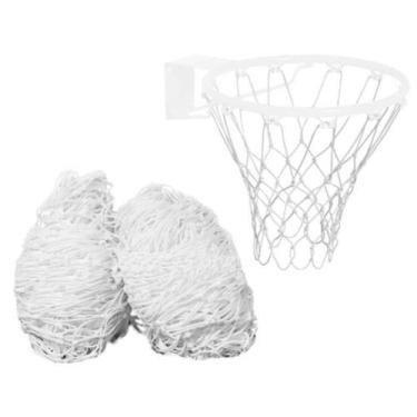 Imagem de Par de Rede de Basquete Fio 6 Nylon Sports Mania, Branco