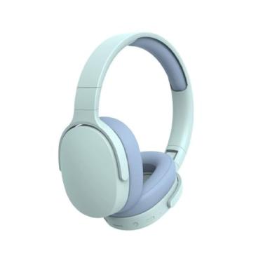 Imagem de Fone de Ouvido Sem Fio Headphone Bluetooth Fone Corrida Academia Com Cancelamento de Ruído On-ear Dobrável (Azul)