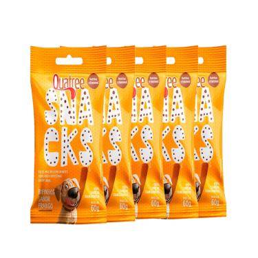 Imagem de Kit 5 Snack Quatree Bifinho Para Cães Sabor Frango - 60g
