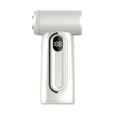 Imagem de Kuntesetty Ventilador de mão Mini Fan pessoal 6 Velocidade ajustável Fluxos de ar forte Secador de cabelo de refrigeração para a mesa externa interna, Branco