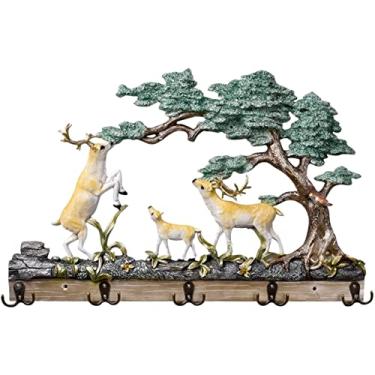 Imagem de XIANGGUI 1983 Suporte organizador de cabide de parede cabide criativo colorido gancho de parede leve luxuoso adequado para varanda, sala de estar, quarto, chapéu e guarda-chuva