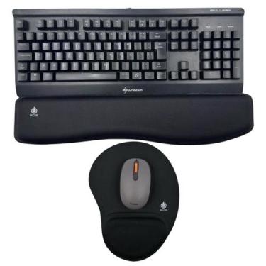 Imagem de Mousepad E Apoio De Punho Para Teclado Ergonomico Pulso 47cm - MCSB, P
